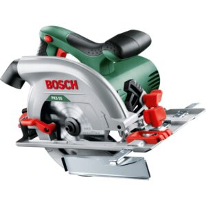 Fierastrau circular Bosch PKS 55, 1200 W, 5600 RPM, 160 mm diametru disc, 55 mm adancime maxima