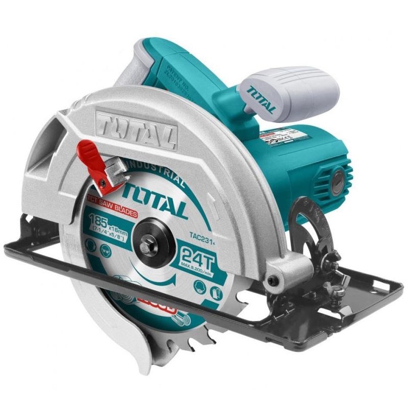 Fierastrau circular de mana Total TS1141856, 1400 W, 185 mm diametru disc, 4800 RPM, 220-240 V