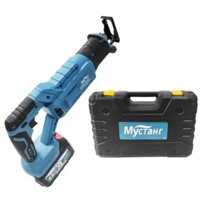 Fierastrau cu acumulator tip sabie, DDT-MUSTANG Profesional, 4 panze incluse diferite marimi, 5000 mAh