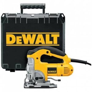 Fierastrau pendular DeWalt DW331K-QS, 701W, 135mm, turatie reglabila, functie suflare praf, panza de fierastrau pendular, valiza pentru depozitare si transport