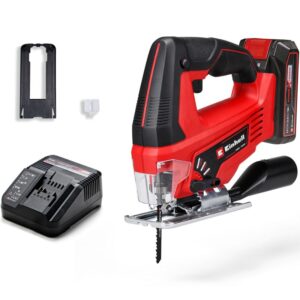 Fierastrau pendular pe acumulator Einhell Power-X-Change TC-JS 18/70 Li KIt, 2700 curse/min, 70 mm adancime taiere lemn, 10 mm adancime taiere plastic, 8 mm adancime taiere...