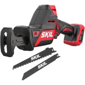 Fierastrau sabie pe acumulator Skil Red SW1E2481CA, 12 V, motor Brushless, compact, 2 panze, fara acumulator/incarcator