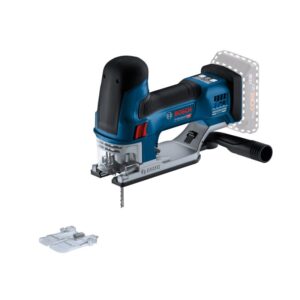 Fierastrau vertical pe acumulator Bosch Professional GST 18V-155 SC, 18 V, 3800 curse/min, 155 mm adancime maxima, 2 panze fierastrau, aparatoare, duza aspirare